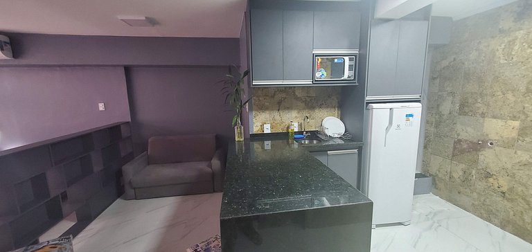 1818 - Mirante Studios - Cozinha americana, muita tranquilid